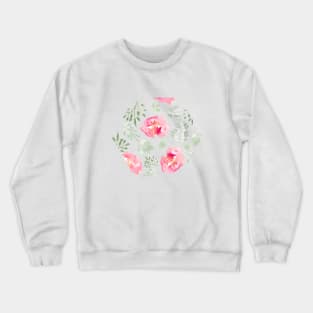 Watercolor Peonies | Pink | Pattern Crewneck Sweatshirt